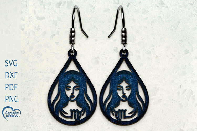 Virgo zodiac sign. Leo sign Earrings . Zodiac signs.