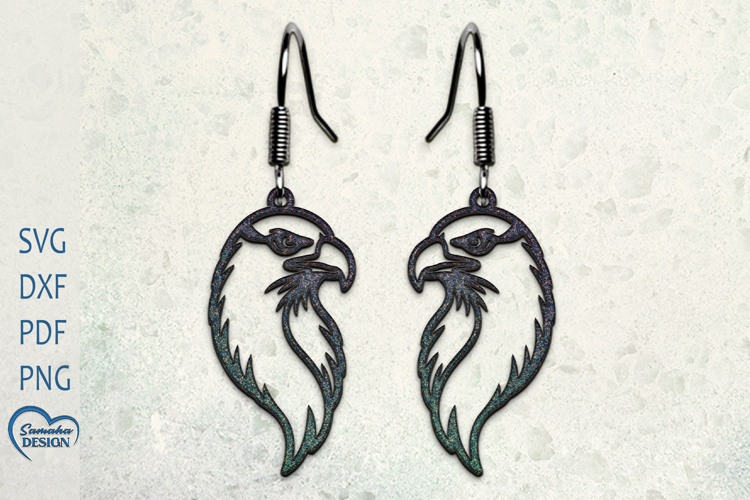 Eagle Earrings Laser Cut. American Eagle SVG.