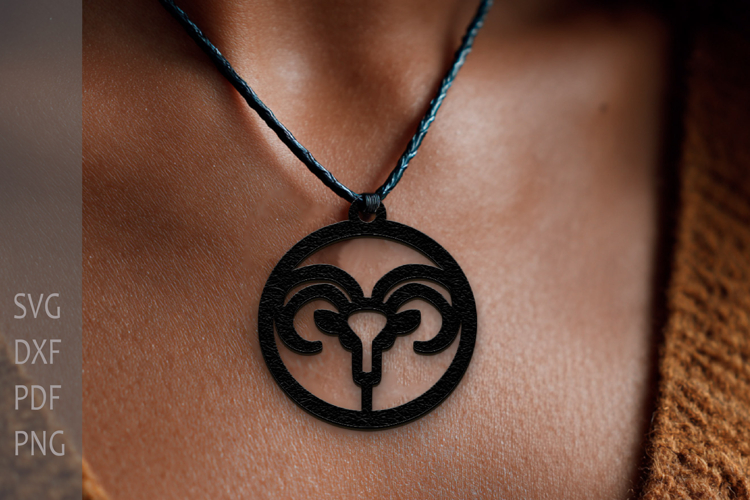 Capricorn Pendant Laser Cut. Zodiac Signs Keychain.