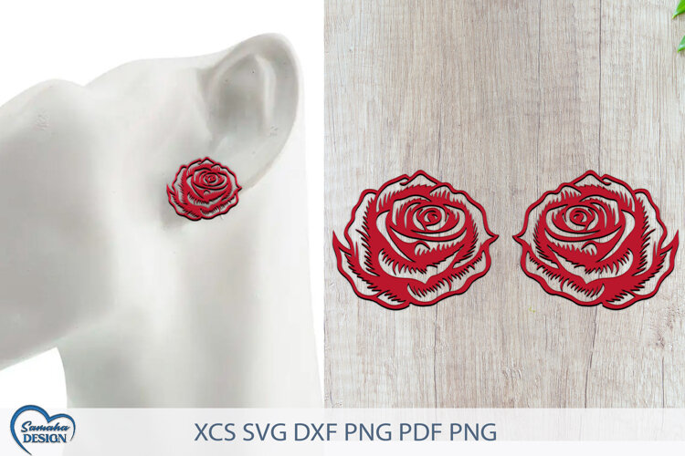 Flower Earrings Laser Cut. Boho Earrings Laser Cut. example image 1