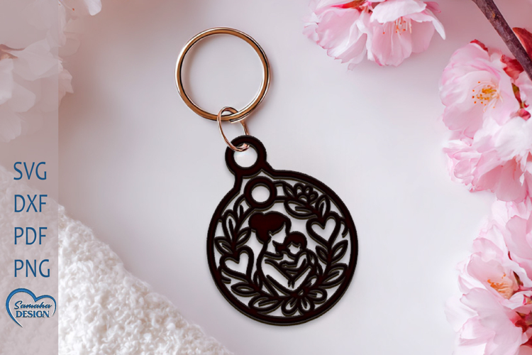 Mothers Day Keychain Laser cut.