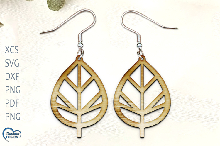 Leaf Earrings Laser Cut. Boho Earrings.