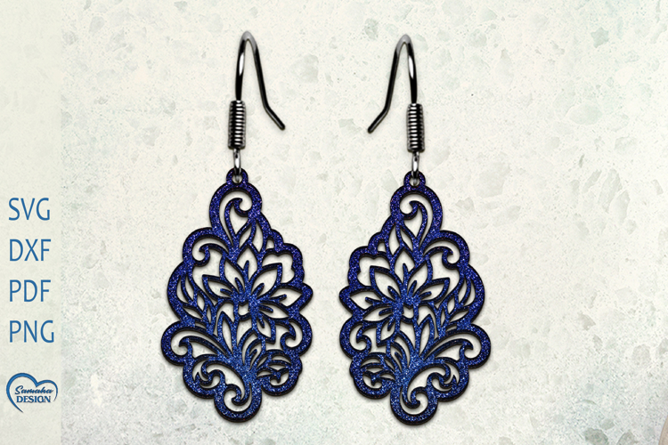 Flower Earrings Laser Cut. Boho Earrings.