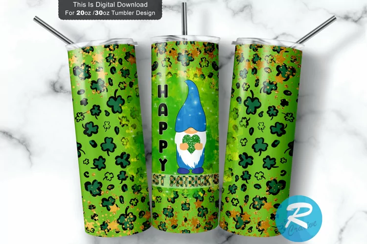 Happy St. Patrick 20 oz / 30 oz Skinny Tumbler Sublimation