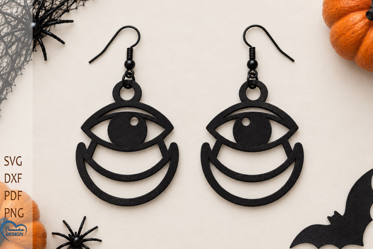 Halloween Celestial Earrings Laser Cut. Halloween Laser cut