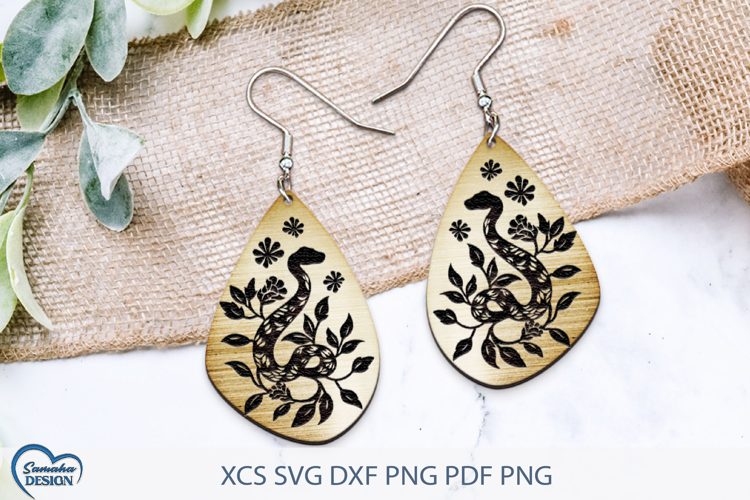 Flower Earrings Laser Cut. Boho Earrings Laser Cut.