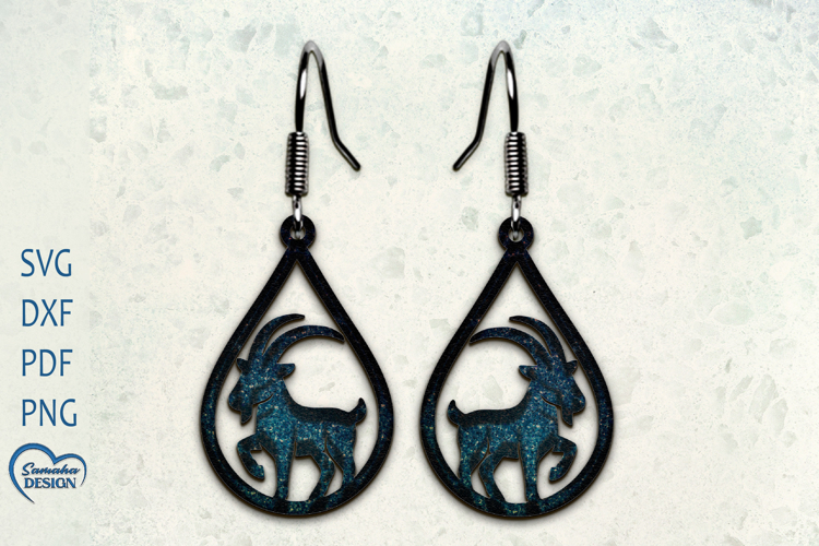 Capricorn zodiac sign. Capricornsign Earrings. Zodiac Signs.