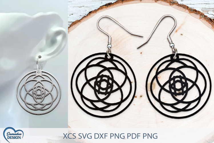 Modern Earrings Laser Cut. Boho Earrings Laser Cut.