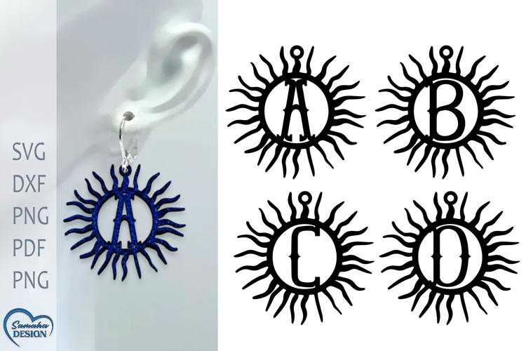 Celestial Earrings Laser Cut. Boho Earrings with Letters.