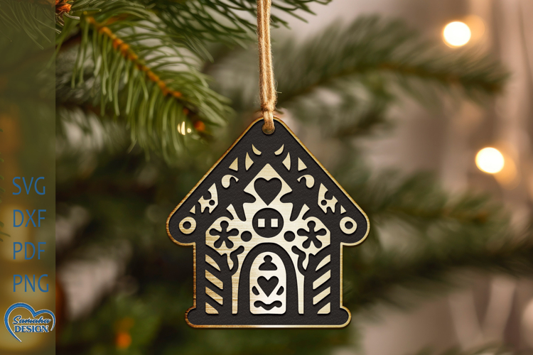 Christmas Ornament SVG. Christmas Ornament Laser Cut.