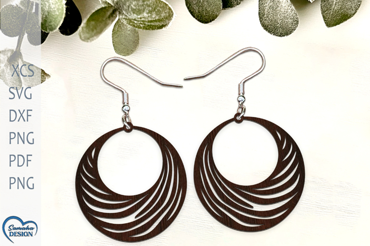 Modern Earrings Laser Cut. Boho Earrings Laser Cut.
