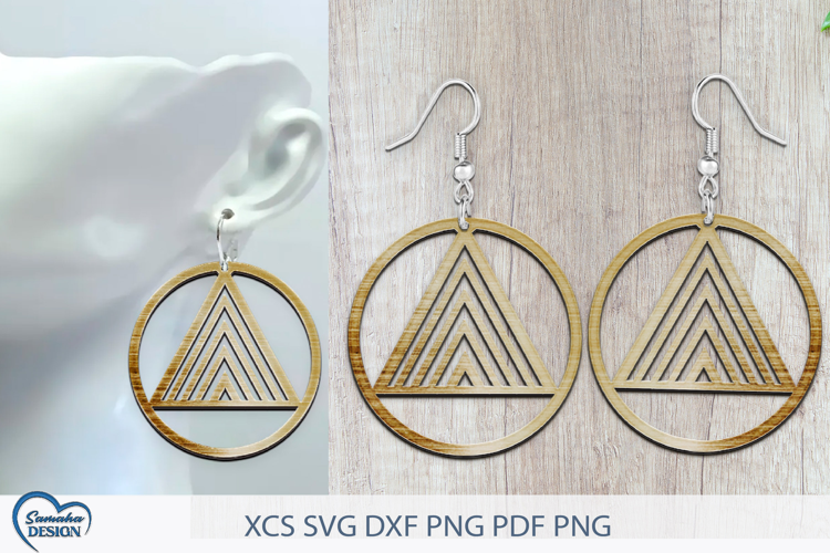 Modern Earrings Laser Cut. Boho Earrings Laser Cut.