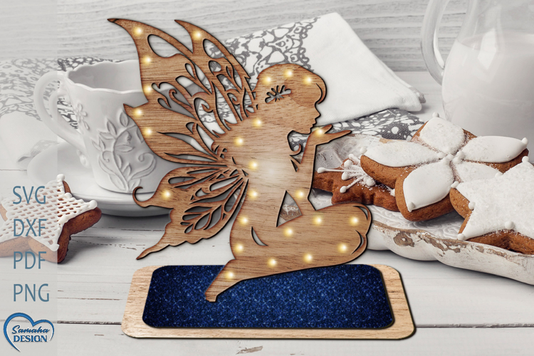 Christmas Fairy. Christmas Decoration Laser cut.