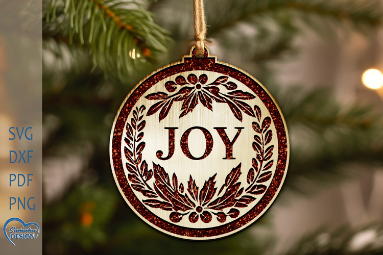 Christmas Ornament SVG. Christmas Ornament Laser Cut.