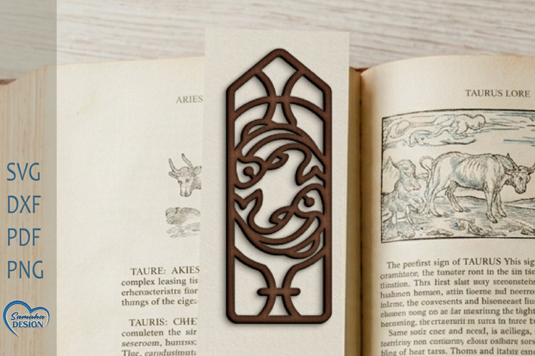 Pisces Bookmark Laser Cut. Zodiac Sign Laser Cut.