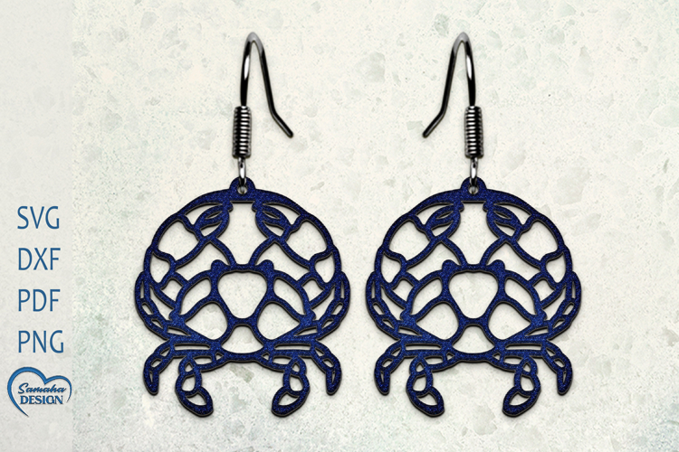 Cancer Earrings Laser Cut. Boho Earrings Laser Cut.