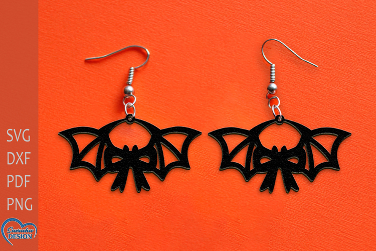 Halloween Bat Laser Cut Earrings.