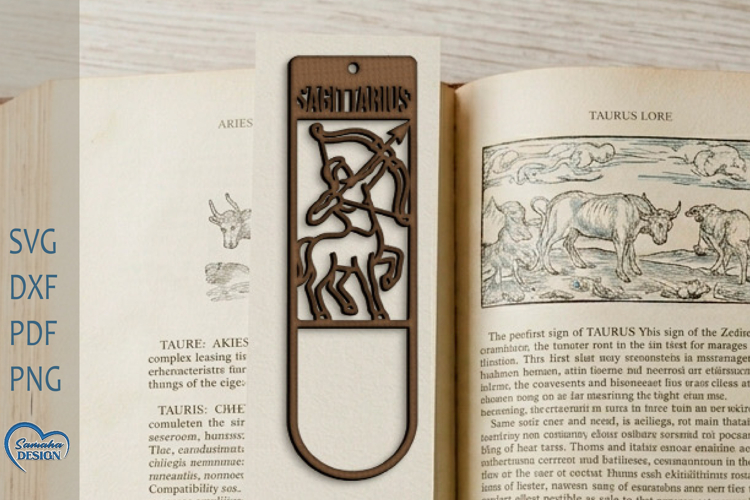 Sagittarius Bookmark Laser Cut. Zodiac Sign Laser Cut.