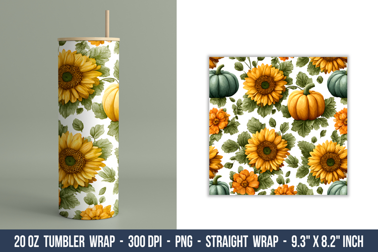  Sunflower Tumbler Wrap Image 2