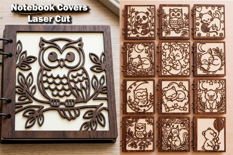 Kids Notebook Covers Laser Cut Bundle.