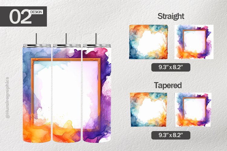 Water Frame Tumbler Wrap| Tumbler Sublimation Wrap