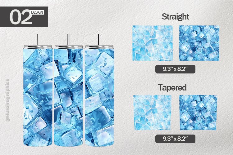 Winter Freeze Texture Tumbler Wrap| Tumbler Sublimation Wrap