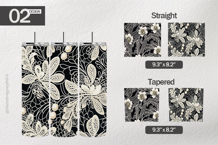 Lace Tile Tumbler Wrap| Tumbler Sublimation Wrap
