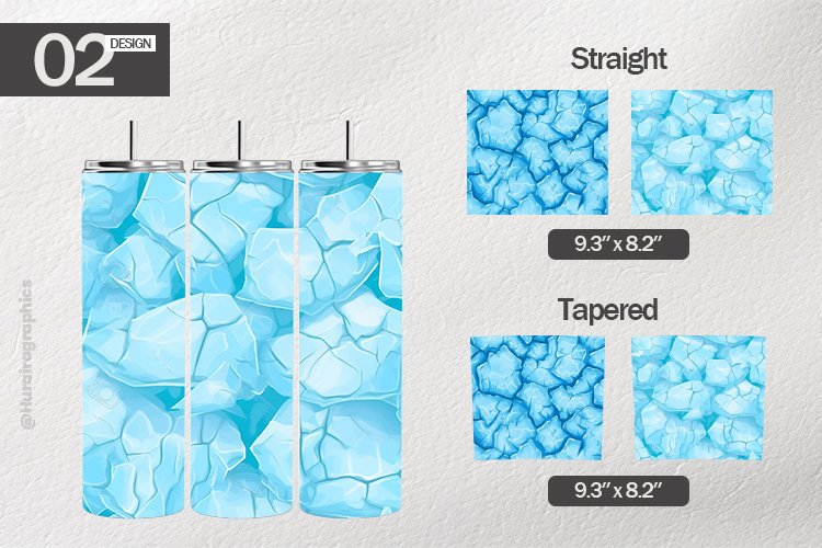 Cartoonish Ice Tumbler Wrap| Tumbler Sublimation Wrap example image 1