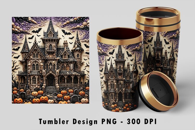 Seashell Castle Tumbler Wrap PNG 300 DPI example image 1