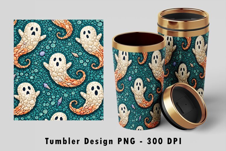Little Boo Halloween Parade Tumbler Wrap PNG Sublimation example image 1