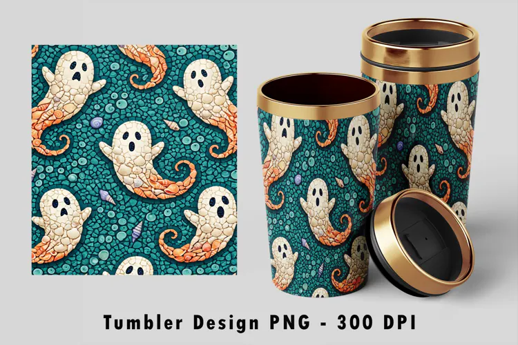 Little Boo Halloween Parade Tumbler Wrap PNG Sublimation