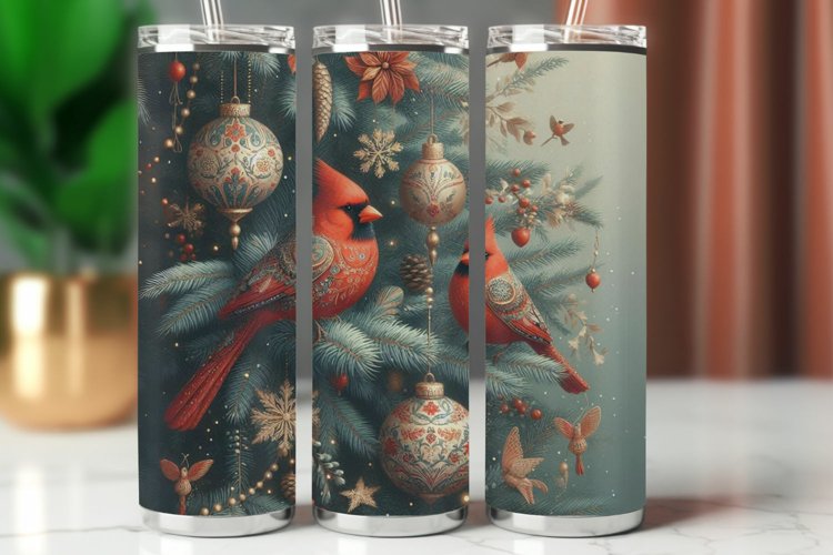Tumbler Wrap 20 oz - cardinal bird example image 1