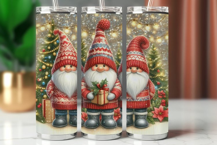 Tumbler Wrap 20 oz - christmas gnome