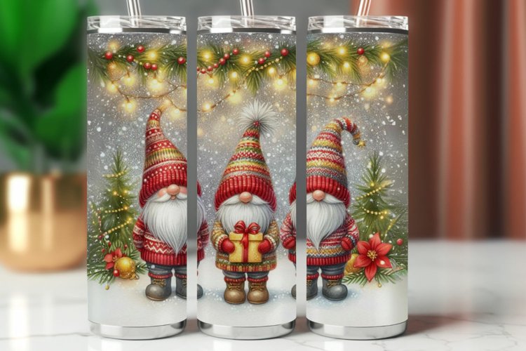 Tumbler Wrap 20 oz - christmas gnome