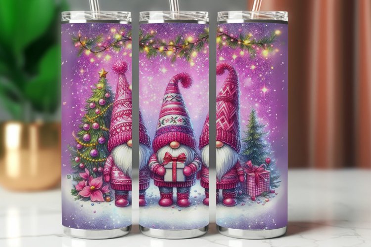 Tumbler Wrap 20 oz - christmas gnome example image 1