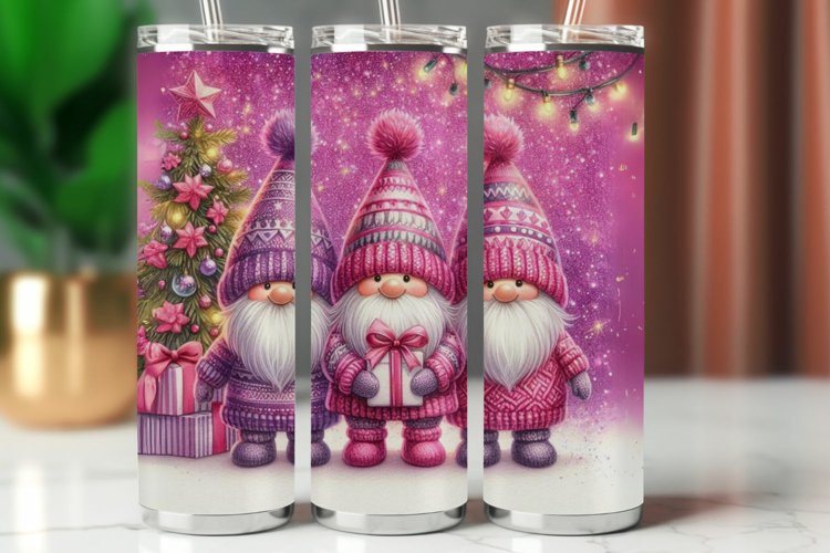 Tumbler Wrap 20 oz - christmas gnome example image 1