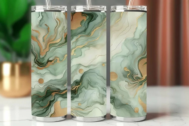Tumbler Wrap 20 oz - watercolor marble
