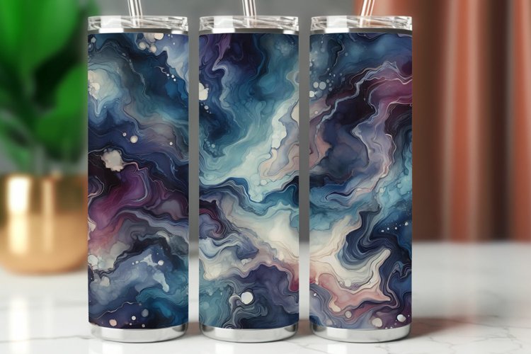 Tumbler Wrap 20 oz - watercolor marble