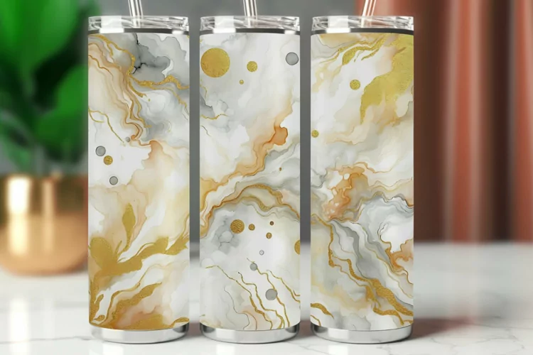 Tumbler Wrap 20 oz - watercolor marble