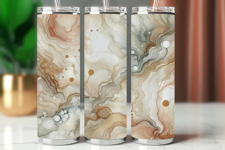 Tumbler Wrap 20 oz - watercolor marble