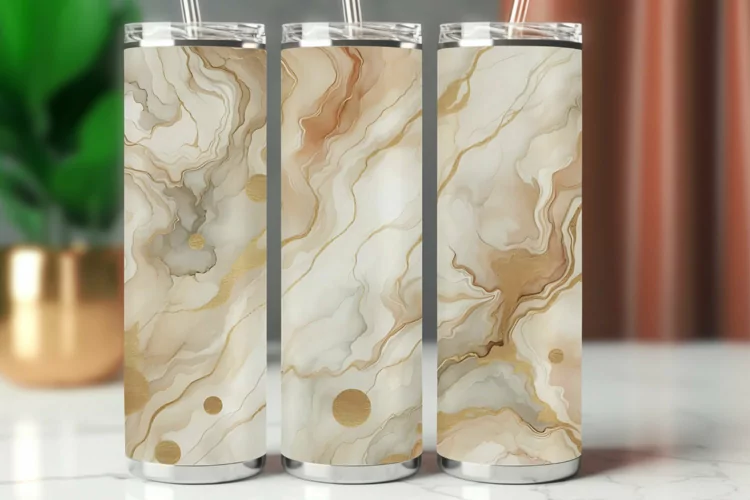 Tumbler Wrap 20 oz - watercolor marble