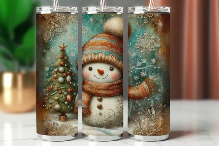 Tumbler Wrap 20 oz - snowman