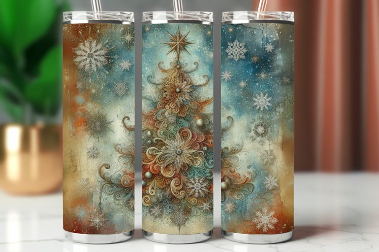 Tumbler Wrap 20 oz - christmas tree