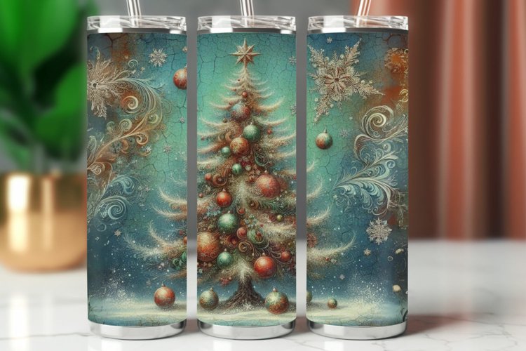 Tumbler Wrap 20 oz - christmas tree