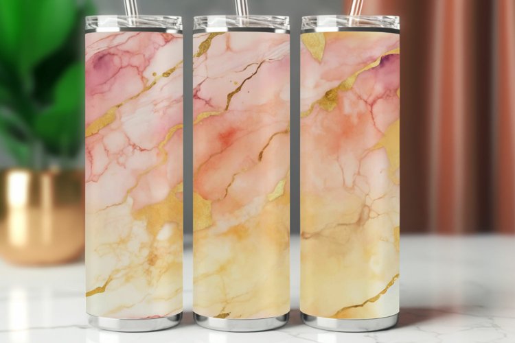 Tumbler Wrap 20 oz - watercolor marble