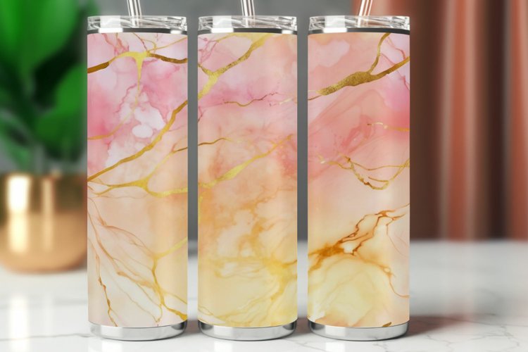 Tumbler Wrap 20 oz - watercolor marble