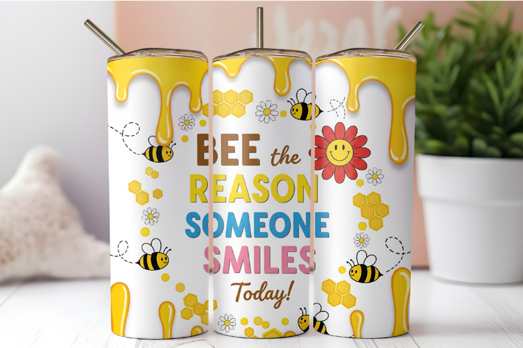 Bee The Reason Someone Smiles Today Tumbler Wrap