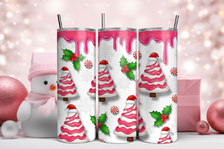 3d Christmas Tree Tumbler Wrap