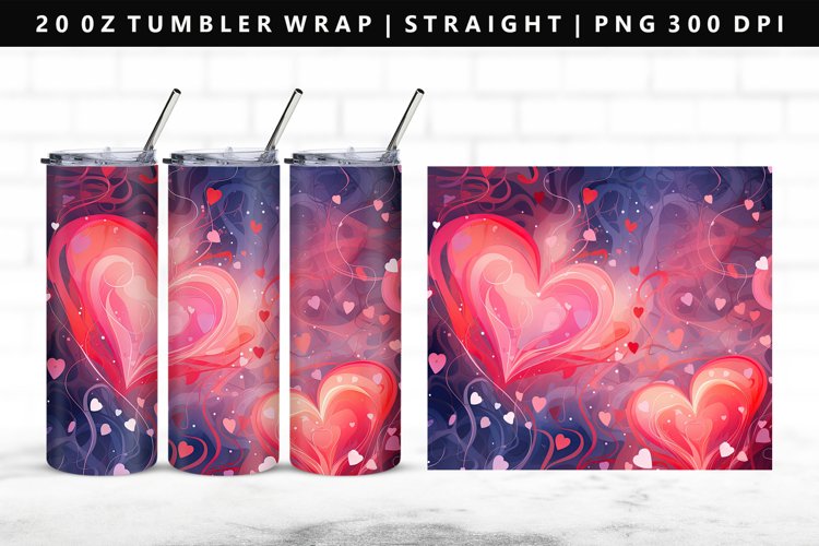 Valentine 20oz Tumbler Wrap | Sublimation PNG Design example image 1