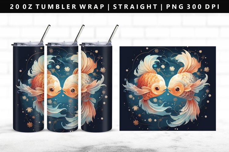Zodiac Sign 20oz Tumbler Wrap | Sublimation PNG Design
